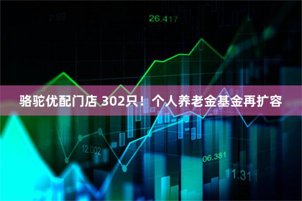 骆驼优配门店 302只！个人养老金基金再扩容