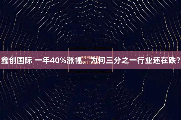 鑫创国际 一年40%涨幅，为何三分之一行业还在跌？